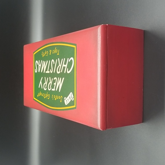 Restoration Hardware "Santa's Giftcraft Merry Christmas Toys & Gifts" Wood Box - Picture 4 of 12